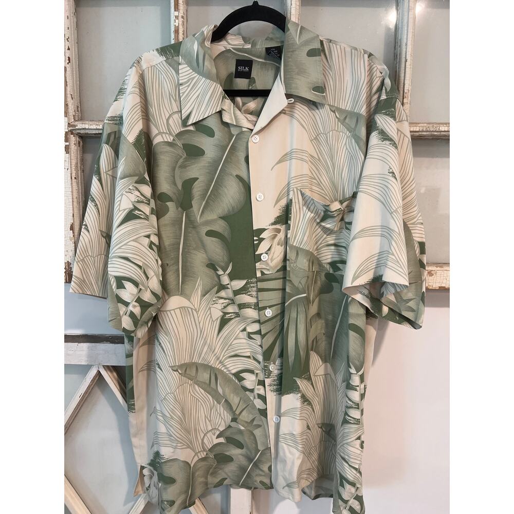 Silk Icon mens XXL silk Hawaiian shirt
